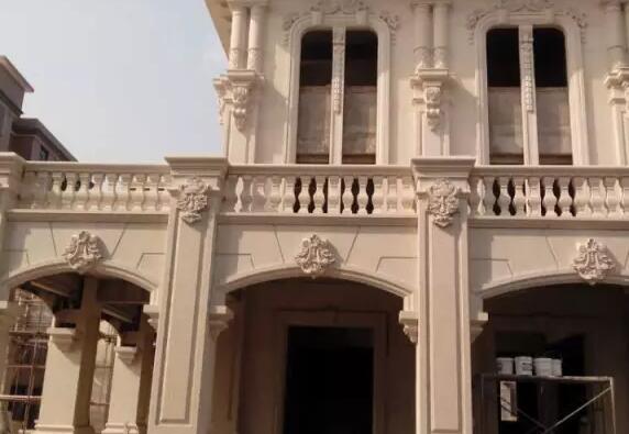 青島嶗山區環海嘉園黃金麻石材外墻裝修效果圖